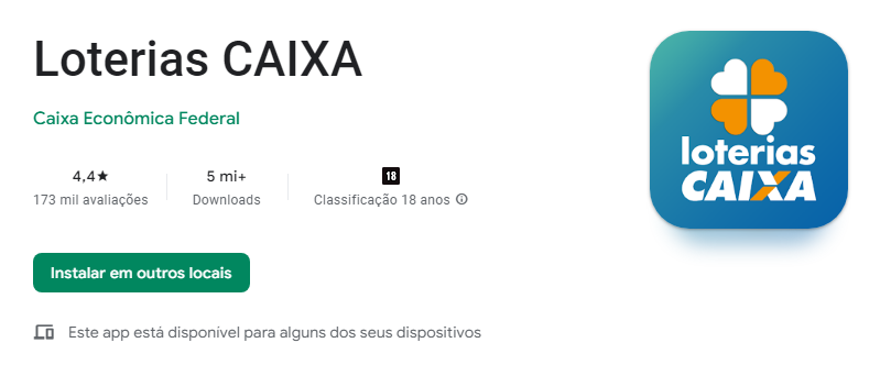 Aplicativo Loterias Caixa