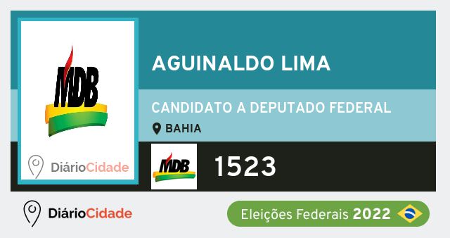 Foto de Aguinaldo Lima 1523, candidato a deputado federal da Bahia