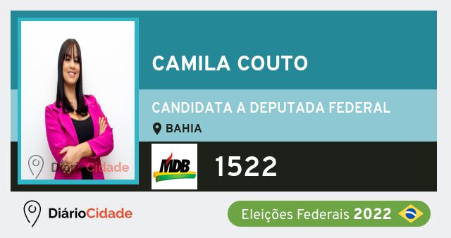 Foto de Camila Couto 1522, candidato a deputado federal da Bahia