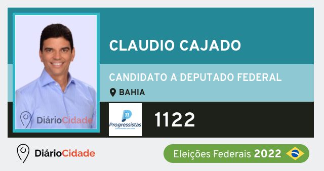 Foto de Claudio Cajado 1122, candidato a deputado federal da Bahia