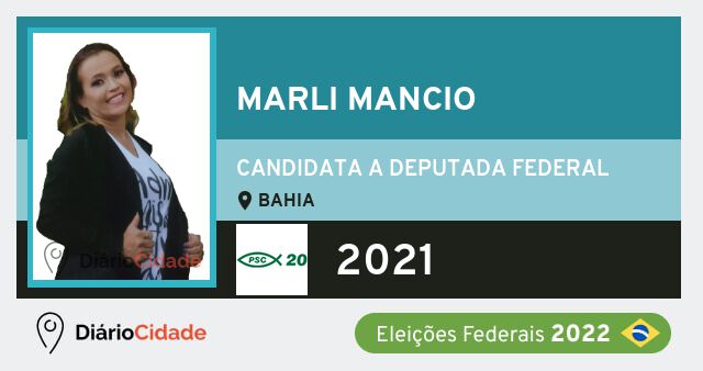 Foto de Marli Mancio 2021, candidato a deputado federal da Bahia