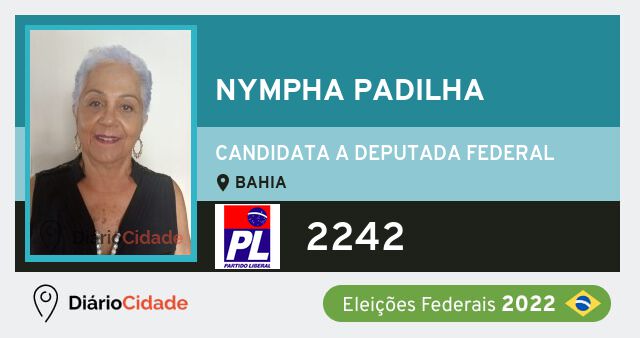 Foto de Nympha Padilha 2242, candidato a deputado federal da Bahia