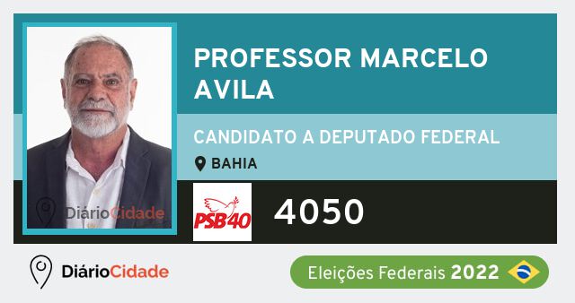 Foto de Professor Marcelo Avila 4050, candidato a deputado federal da Bahia
