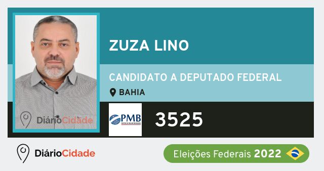 Foto de Zuza Lino 3525, candidato a deputado federal da Bahia