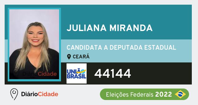 Foto de Juliana Miranda 44144, candidato a deputado estadual do Ceará