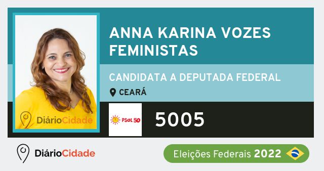 Foto de Anna Karina Vozes Feministas 5005, candidato a deputado federal do Ceará