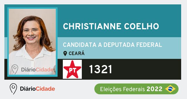 Foto de Christianne Coelho 1321, candidato a deputado federal do Ceará
