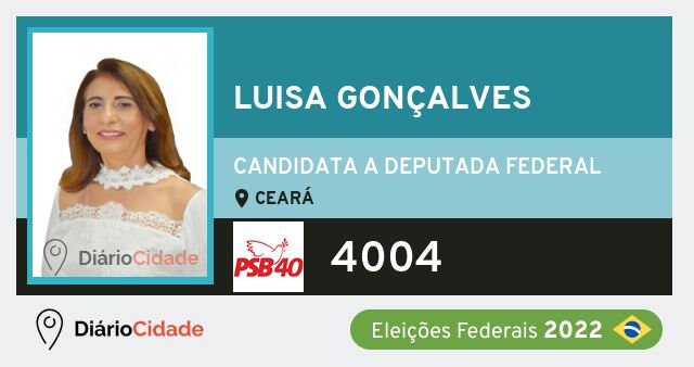 Foto de Luisa Gonçalves 4004, candidato a deputado federal do Ceará