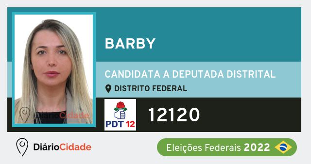 Foto de Barby 12120, candidato a deputado distrital do Distrito Federal