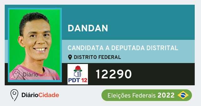 Foto de Dandan 12290, candidato a deputado distrital do Distrito Federal