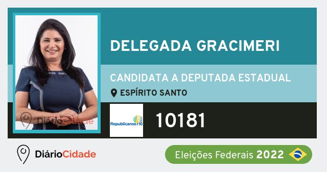 Foto de Delegada Gracimeri 10181, candidato a deputado estadual do Espírito Santo