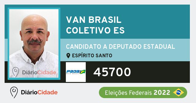 Foto de van Brasil Coletivo Es 45700, candidato a deputado estadual do Espírito Santo