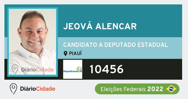 Foto de Jeová Alencar 10456, candidato a deputado estadual do Piauí