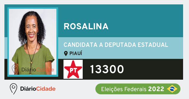 Foto de Rosalina 13300, candidato a deputado estadual do Piauí