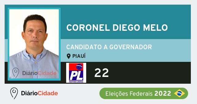 Foto de Coronel Diego Melo 22, candidato a governador do Piauí