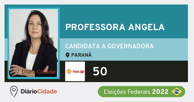 Foto de Professora Angela 50, candidato a governador do Paraná
