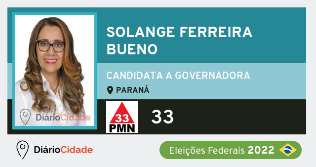 Foto de Solange Ferreira Bueno 33, candidato a governador do Paraná