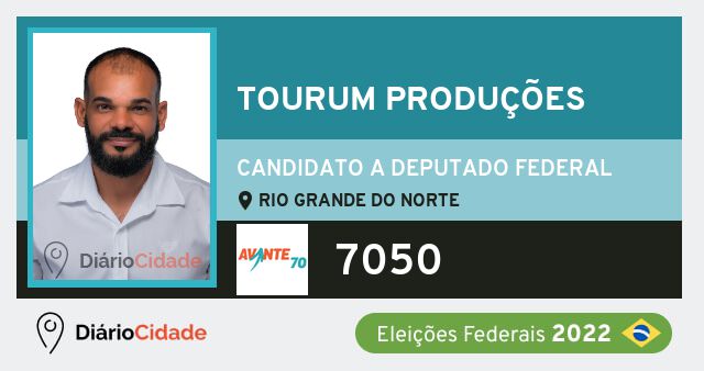 Foto de Tourum Produções 7050, candidato a deputado federal do Rio Grande do Norte