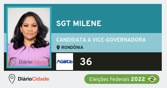 Foto de Sgt Milene 36, candidato a vice-governador de Rondônia