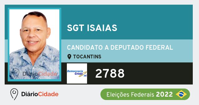 Foto de Sgt Isaias 2788, candidato a deputado federal do Tocantins