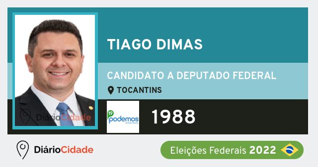 Foto de Tiago Dimas 1988, candidato a deputado federal do Tocantins