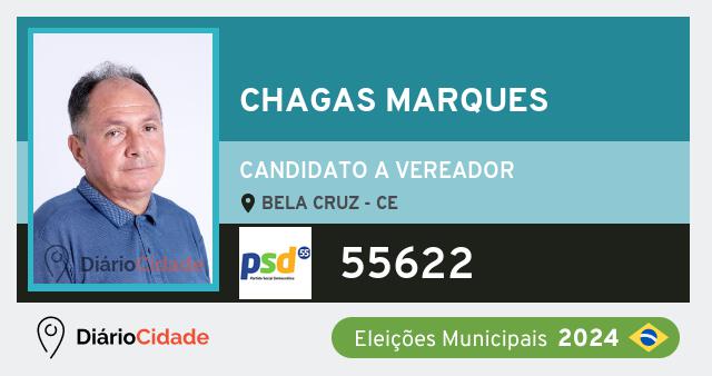 Santinho de Chagas Marques ( 55622 ), candidato a Vereador em Bela Cruz - CE, nas Eleições 2024