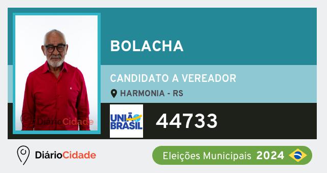 Santinho de Bolacha ( 44733 ), candidato a Vereador em Harmonia - RS, nas Eleições 2024