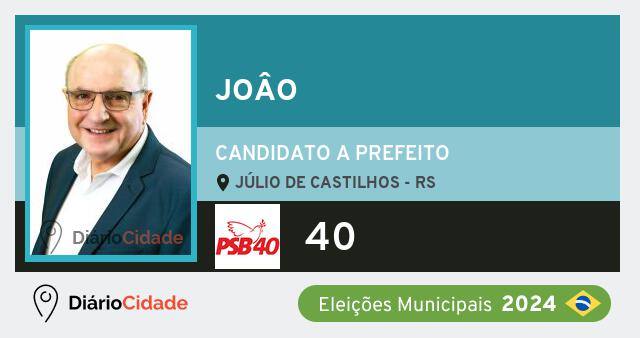 Santinho de Joâo ( 40 ), candidato a Prefeito em Júlio de Castilhos - RS, nas Eleições 2024